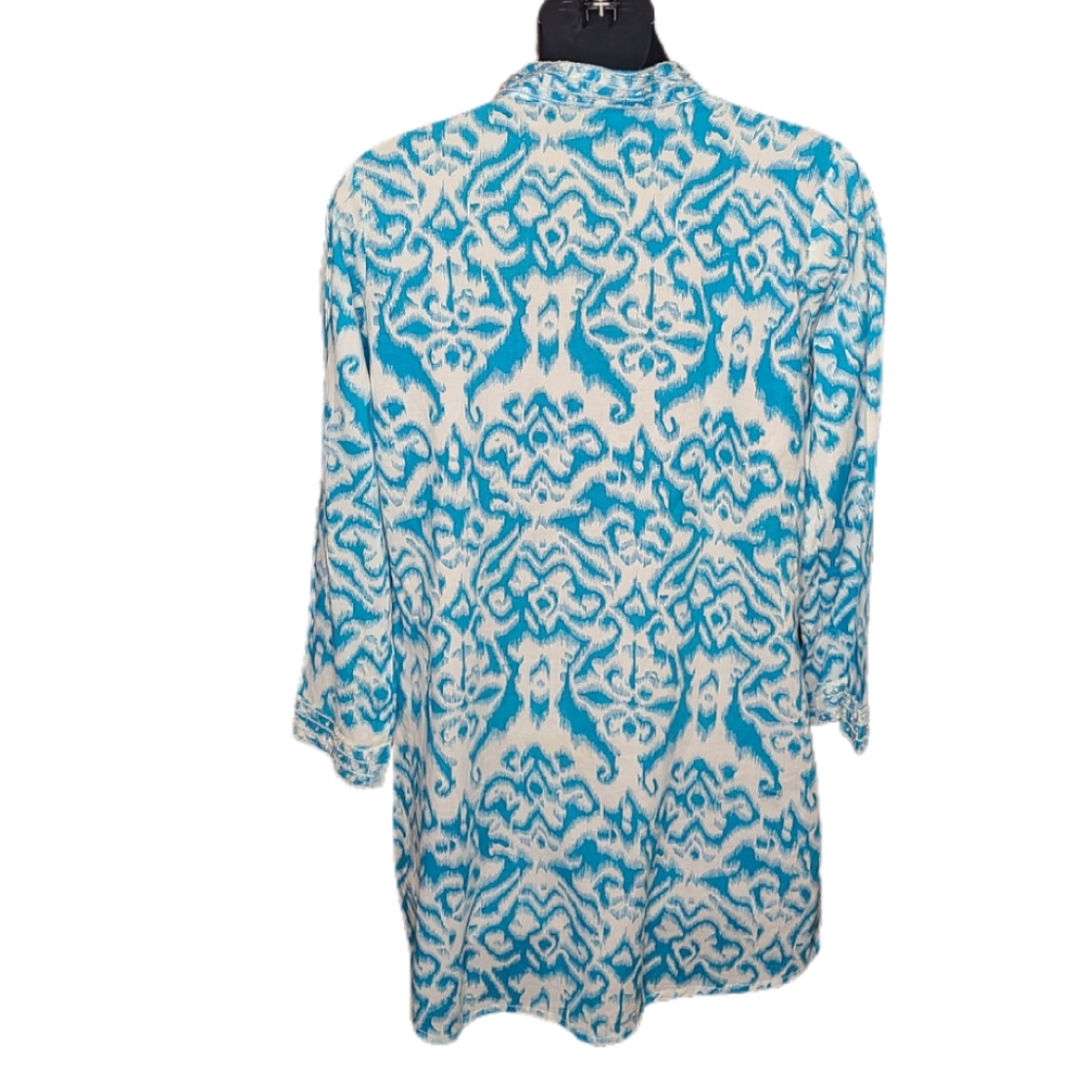 Toss Designs Boho Abstract Print 100% Cotton Tunic - image 3